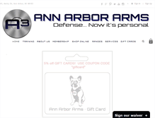 Tablet Screenshot of annarborarms.com